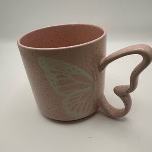 Beautiful Pink Butterfly Coffee Mug 4”